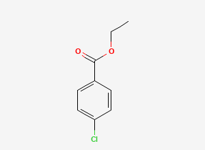 Two-dimensional chemical structure of ethyl 4-chlorobenzoate, CAS 7335-27-5