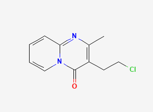 Two-dimensional chemical structure of 3-(2-Chloroethyl)-2-methyl-4H-pyrido[1,2-a]pyrimidin-4-one, CAS 41078-70-0