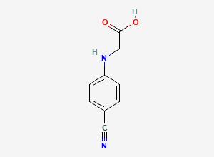 Two-dimensional chemical structure of N-(4-Cyanophenyl)-glycine, CAS 42288-26-6