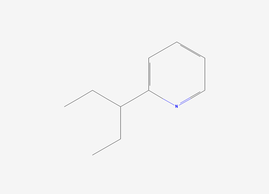 Two-dimensional chemical structure of 2-pentan-3-ylpyridine, CAS 7399-50-0