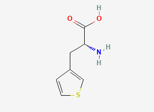Two-dimensional chemical structure of (R)-2-Amino-3-(thiophen-3-yl)propanoic acid