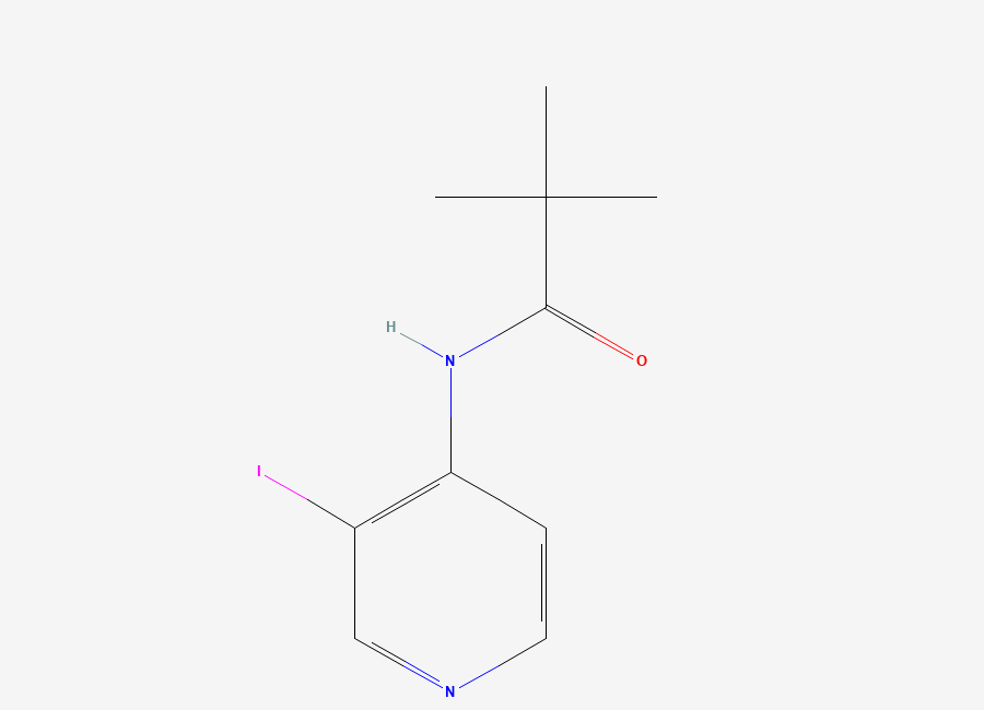 Two-dimensional chemical structure of N-(3-Iodopyridin-4-yl)pivalamide