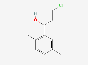 Two-dimensional chemical structure of 3-Chloro-1-(2,5-dimethylphenyl)-1-propanol