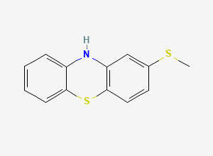 Two-dimensional chemical structure of 2-Methyl Thiophenothiazine, CAS 7643-08-5