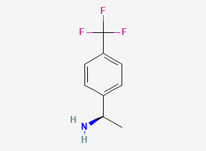 Two-dimensional chemical structure of (R)-1-[4-(Trifluoromethyl)phenyl]ethylamine