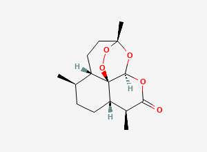 Two-dimensional chemical structure of 9-epi Artemisinin/ Artemisinin WHO IP Impurity B, CAS 113472-97-2
