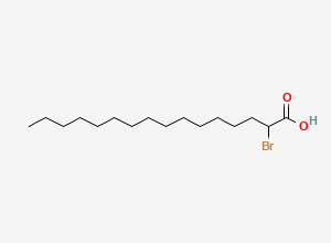 Two-dimensional chemical structure of 2-Bromopalmitate/ α-Bromopalmitic acid, CAS 18263-25-7