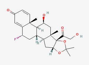 Two-dimensional chemical structure of Flunisolide, CAS 3385-03-3