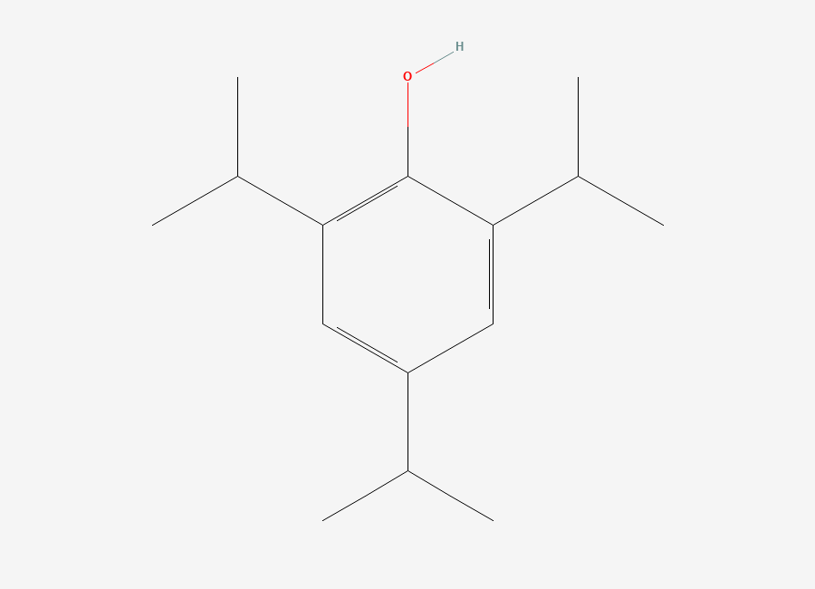 Two-dimensional chemical structure of 2,4,6-Triisopropylphenol