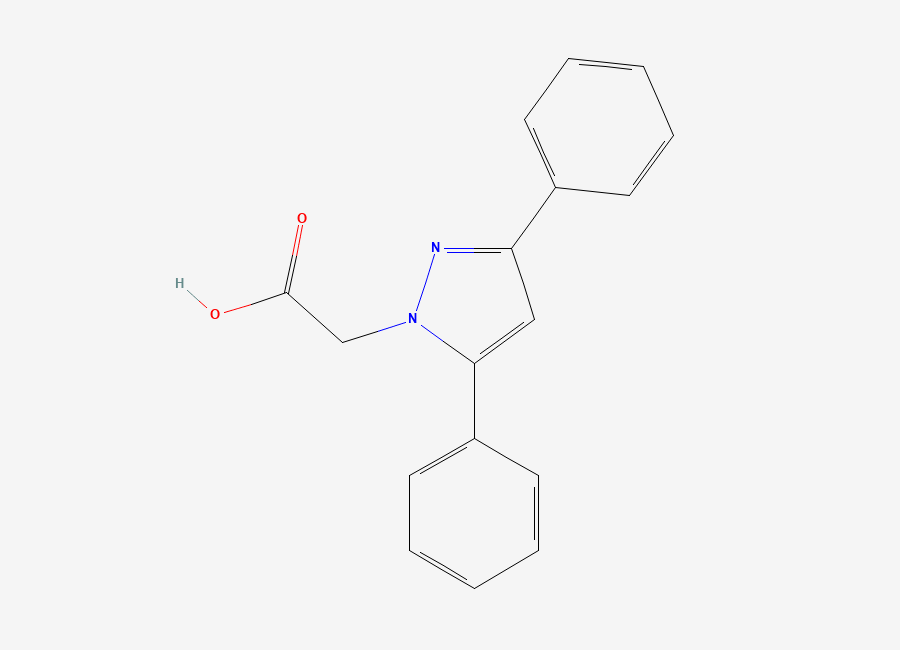 Two-dimensional chemical structure of (3,5-Diphenyl-pyrazol-1-yl)-acetic acid