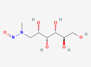 Two-dimensional chemical structure of N-Nitroso Meglumine / N-methyl-N-((2S,3R,4R,5R)-2,3,4,5,6-pentahydroxyhexyl)nitrous amide, CAS 10356-92-0