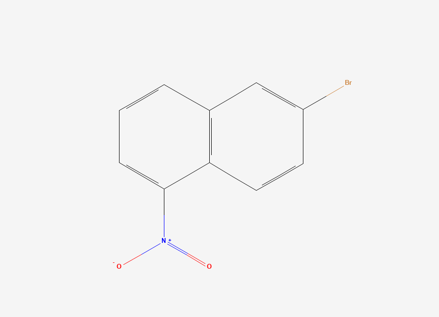 Two-dimensional chemical structure of 6-Bromo-1-nitronaphthalene