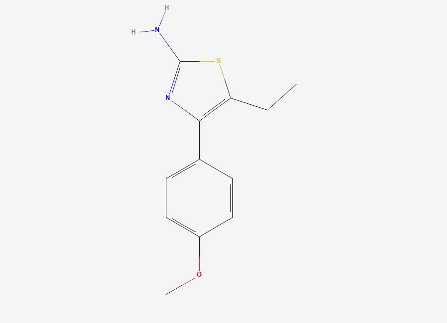 Two-dimensional chemical structure of 5-Ethyl-4-(4-methoxy-phenyl)-thiazol-2-ylamine