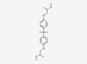Two-dimensional chemical structure of Bisphenol A bis(2-hydroxypropyl) ether, CAS 116-37-0