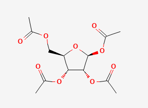 Two-dimensional chemical structure of β-D-Ribofuranose 1,2,3,5-tetraacetate, CAS 13035-61-5