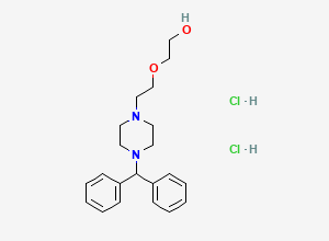 Two-dimensional chemical structure of Hydroxyzine EP Impurity B / Decloxizine Dihydrochloride, CAS 13073-96-6