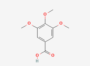 Two-dimensional chemical structure of Trimethoprim EP Impurity J/ Eudesmic Acid/ Trimebutine EP Impurity B, CAS 118-41-2