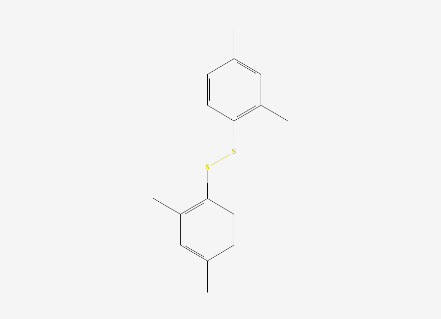 Two-dimensional chemical structure of Disulfide,bis(2,4-dimethylphenyl), CAS 13616-83-6