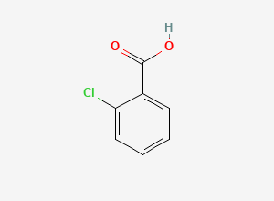 Two-dimensional chemical structure of Mesalazine EP Impurity L / Mefenamic Acid EP Impurity C / 2-Chlorobenzoic acid / Mefenamic Acid BP Impurity C/ Tolfenamic Acid EP Impurity A, CAS 118-91-2