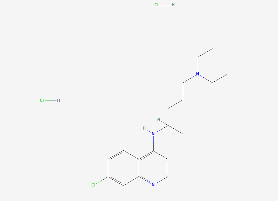 Two-dimensional chemical structure of Chloroquine Hydrochloride