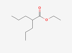 Two-dimensional chemical structure of Ethyl Valproate/ Valproic Acid Ethyl Ester, CAS 17022-31-0