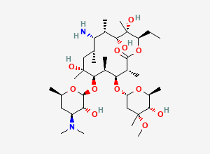 Two-dimensional chemical structure of Dirithromycin EP Impurity A/ Erythromycylamine, CAS 26116-56-3