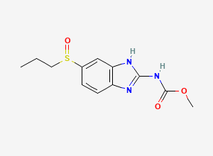 Two-dimensional chemical structure of Albendazole EP Impurity B / Albendazole Sulfoxide, CAS 54029-12-8