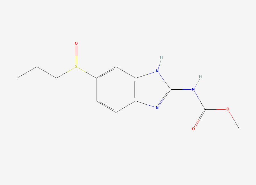 Two-dimensional chemical structure of Albendazole EP Impurity B / Albendazole Sulfoxide, CAS 54029-12-8