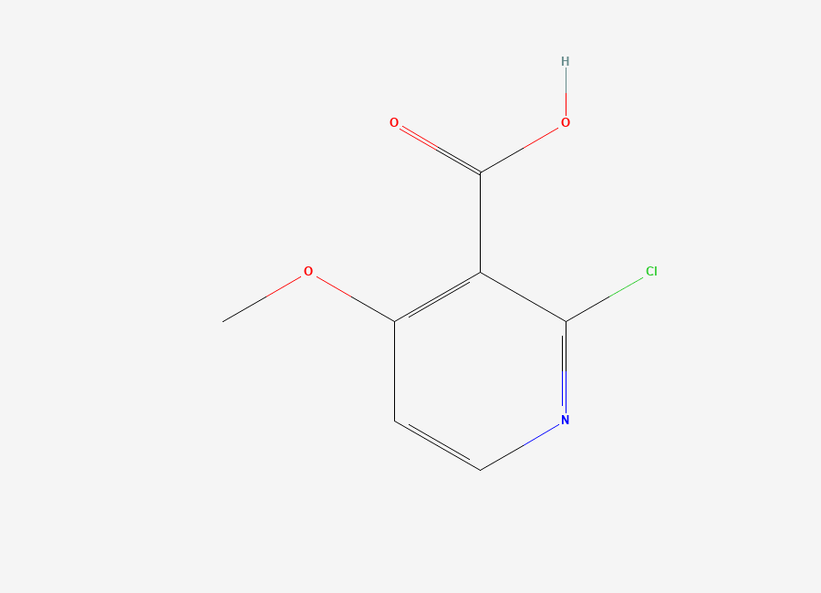 Two-dimensional chemical structure of 2-Chloro-4-methoxynicotinic acid