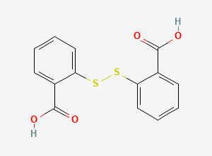 Two-dimensional chemical structure of Thimerosal Related Compound A / 2,2'-Dithiobisbenzoic Acid, CAS 119-80-2