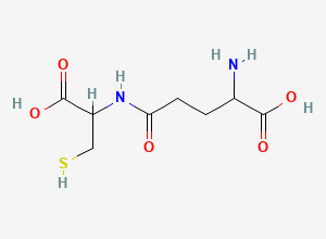 Two-dimensional chemical structure of 2-Amino-5-[(1-carboxy-2-sulfanylethyl)amino]-5-oxopentanoic acid