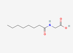 Two-dimensional chemical structure of Capryloyl Glycine, CAS 14246-53-8