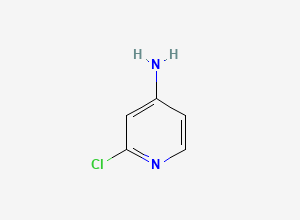 Two-dimensional chemical structure of 4-Amino-2-chloropyridine, CAS 14432-12-3