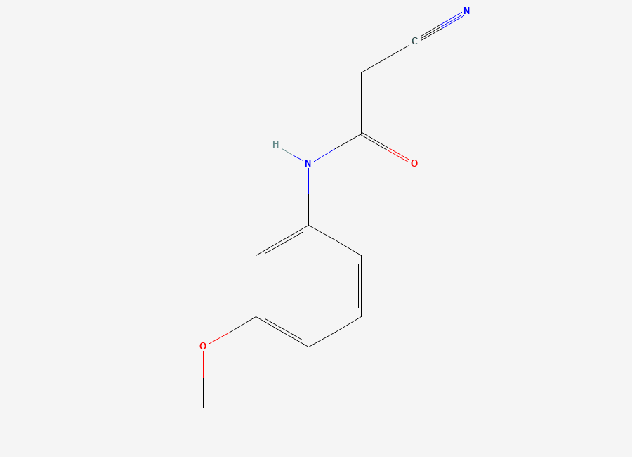 Two-dimensional chemical structure of 2-cyano-N-(3-methoxyphenyl)acetamide