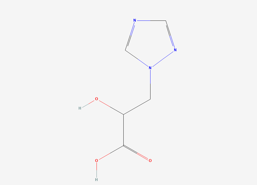 Two-dimensional chemical structure of 2-Hydroxy-3-(1,2,4-triazol-1-yl)propanoic acid, CAS 1450828-63-3