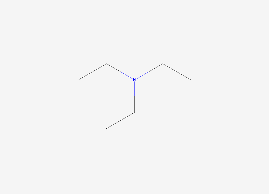 Two-dimensional chemical structure of Triethylamine, CAS 121-44-8
