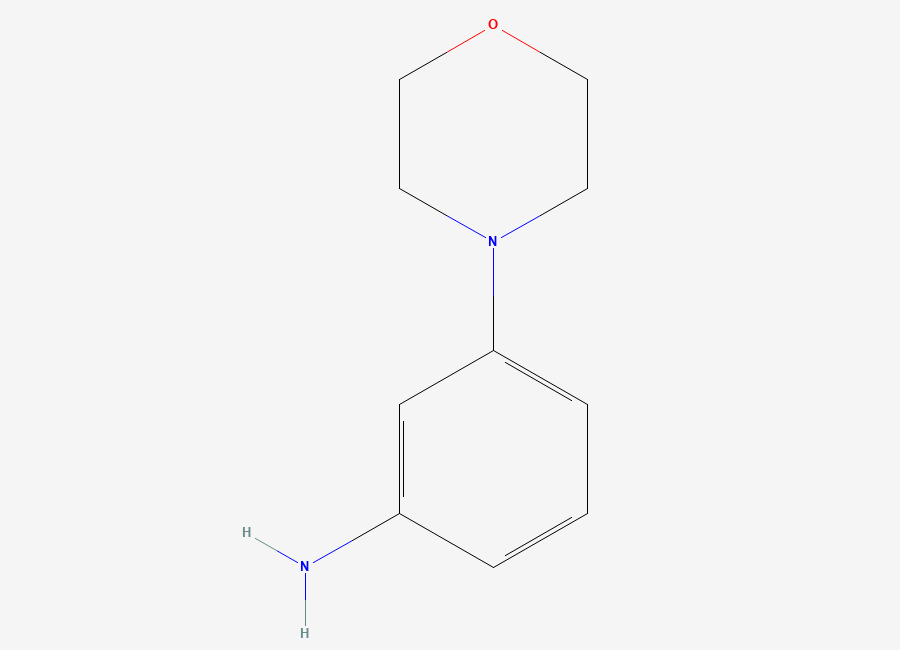 Two-dimensional chemical structure of 3-(Morpholin-4-yl)aniline