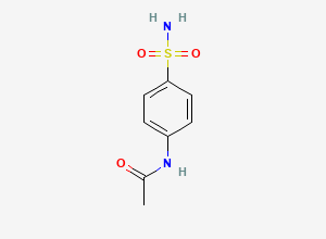 Two-dimensional chemical structure of p-Sulfamylacetanilide, CAS 121-61-9