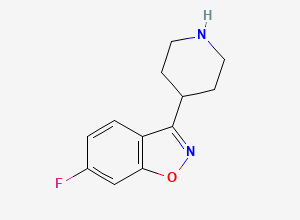 Two-dimensional chemical structure of Risperidone EP Impurity M/ Paliperidone Related Compound B/ Paliperidone Amine Impurity (Free Base), CAS 84163-77-9