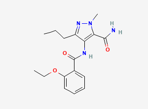 Two-dimensional chemical structure of Sildenafil Related Compound 01 / Sildenafil Carboxamide Impurity/ Sildenafil Di-Amide Impurity, CAS 139756-03-9