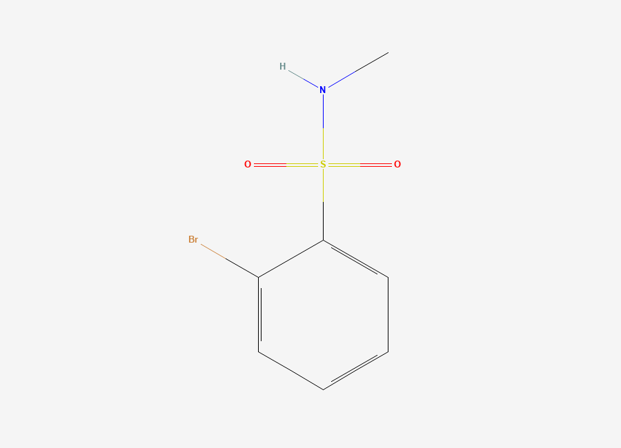 Two-dimensional chemical structure of 2-Bromo-N-methylbenzenesulphonamide