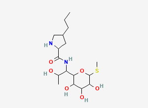 Two-dimensional chemical structure of (2S,4R)-N-((1R,2R)-2-Hydroxy-1-((2R,3R,4S,5R,6R)-3,4,5-trihydroxy-6-(methylthio)tetrahydro-2H-pyran-2-yl)propyl)-4-propylpyrrolidine-2-carboxamide