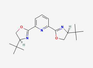 Two-dimensional chemical structure of 2,6-Bis(4S)(4-tert-butyl-4,5-dihydro-1,3-oxazol-2-yl)pyridine