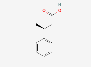 Two-dimensional chemical structure of (3S)-3-phenylbutanoic acid