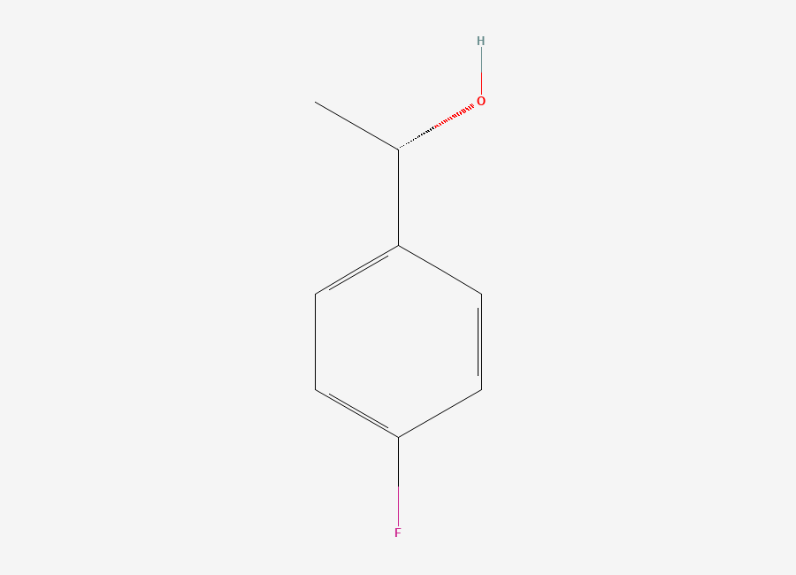 Two-dimensional chemical structure of (-)-1-(4-Fluorophenyl)ethanol
