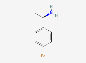 Two-dimensional chemical structure of (R)-4-bromo-alpha-methylbenzylamine