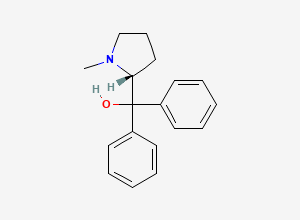 Two-dimensional chemical structure of (R)-(-)-2-[Hydroxy(diphenyl)methyl]-1-methylpyrrolidine