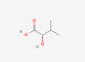 Two-dimensional chemical structure of (S)-2-Hydroxy-3-methylbutanoic acid