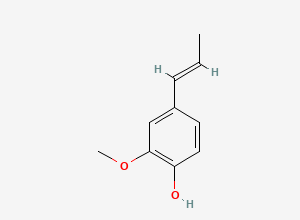 Two-dimensional chemical structure of Eugenol EP Impurity G/ trans-Isoeugenol/ (E)-Isoeugenol (Free Base), CAS 5932-68-3