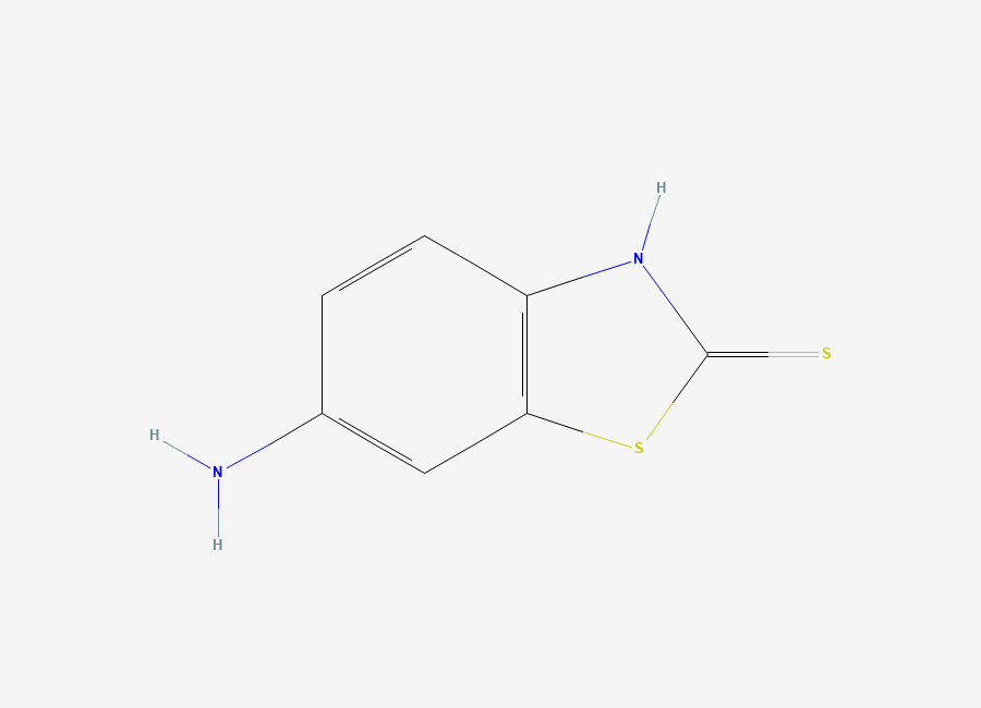 Two-dimensional chemical structure of 6-Amino-2-mercaptobenzothiazole